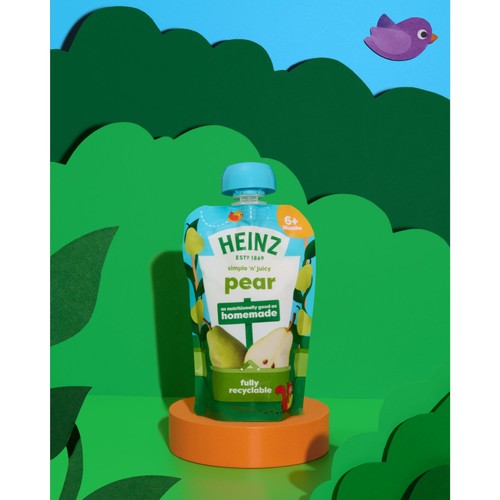 Heinz Pear Baby Food Fruit Pouch 100g thumbnail 2