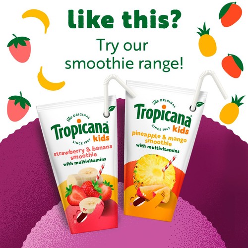 Tropicana Kids Tropical Fruit Juice lunchbox 4 x 150ml thumbnail 4