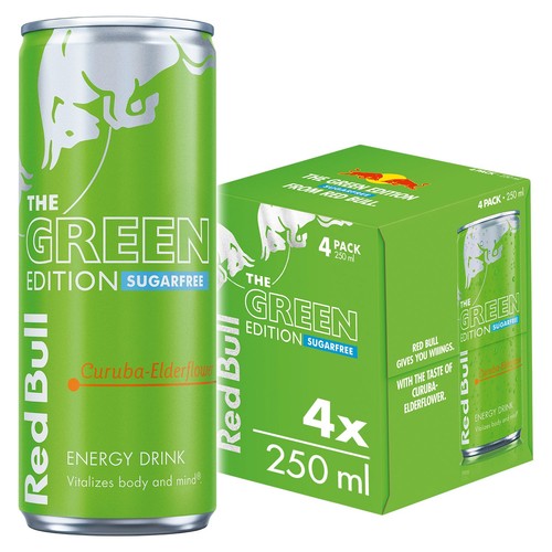 Red Bull Energy Drink Sugar Free Green Edition Curuba Elderflower