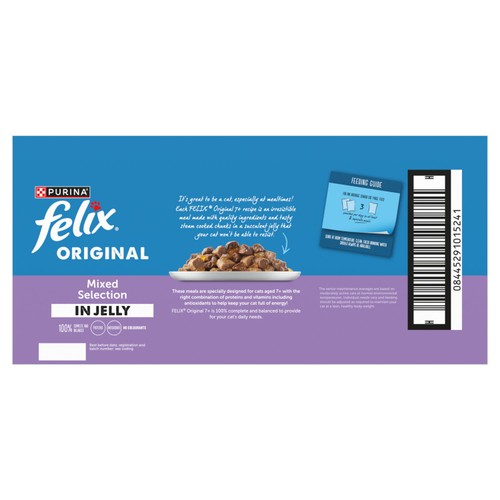 FELIX Original Senior 7+ Mixed Selection in Jelly Wet Cat Food 40x85g thumbnail 4