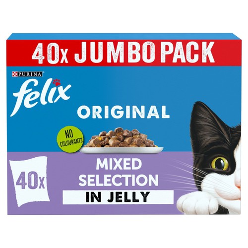 FELIX Original Mixed Selection in Jelly Wet Cat Food 40x85g