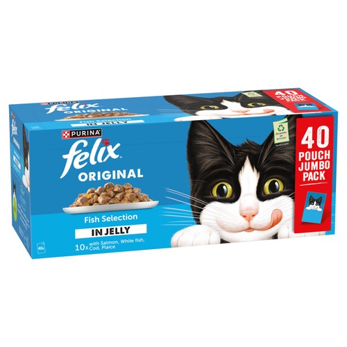 FELIX Original Fish Selection in Jelly Wet Cat Food 40x85g thumbnail 3