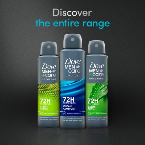 Dove Men Advance Clean Comfort Anti-perspirant Deodorant 150ml thumbnail 3