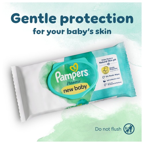 Pampers New Baby Harmonie Wipes Plastic Free thumbnail 5
