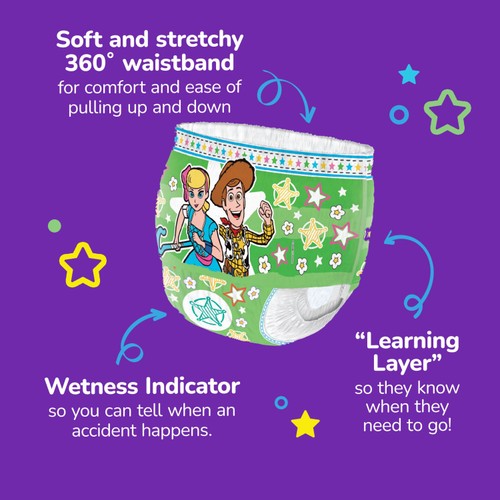 Huggies Pull-Ups Unisex Day Time Training Nappy Pants, Size 7 thumbnail 5