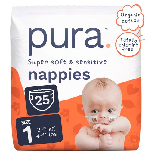 Pura Soft Baby Nappies Size 1 (25 pack)