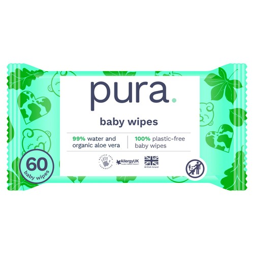 Pura Plastic Free Baby Wipes 