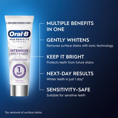 Oral-B Pro 3D White Clinical Intensive Whitening Toothpaste  thumbnail 2