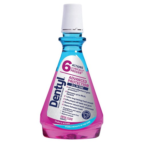 Dentyl Advanced Protection Alcohol-Free Fresh Clove Mouthwash 500ml