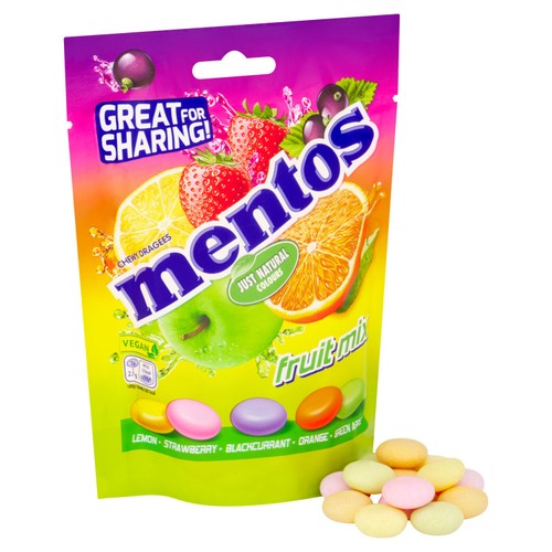 Mentos Fruit Mix Bag 140g thumbnail 2