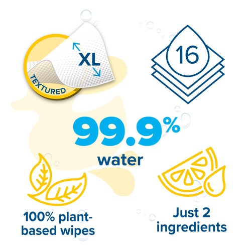 WaterWipes XL Bathing Baby Wipes 16 Wipes  thumbnail 3