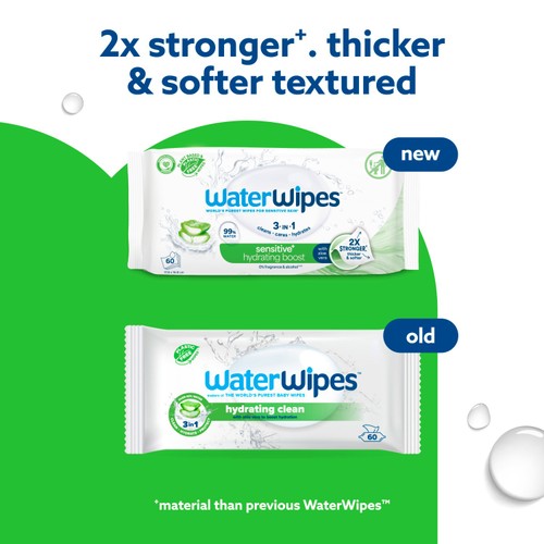 WaterWipes Hydrating Clean Baby Wipes 60 Wipes  thumbnail 4