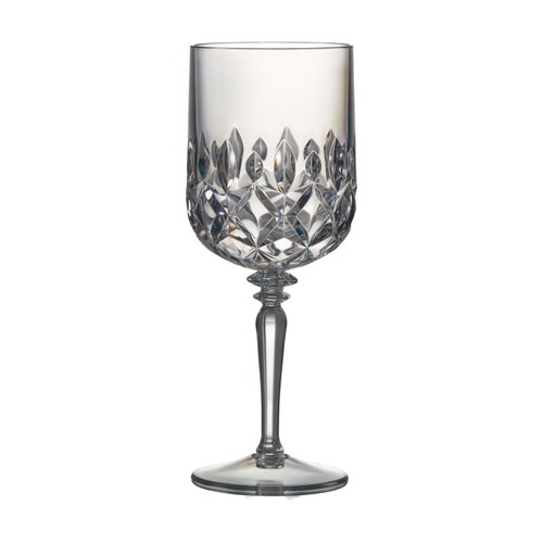 Nutmeg Home Clear Plastic Wine Glass