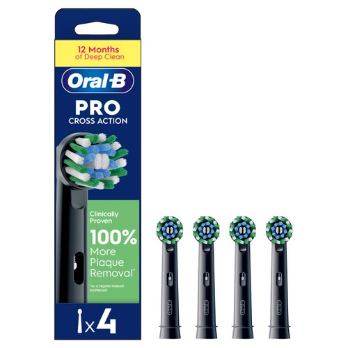 Oral-B Cross Action Black Power Toothbrush Replacement Heads 
