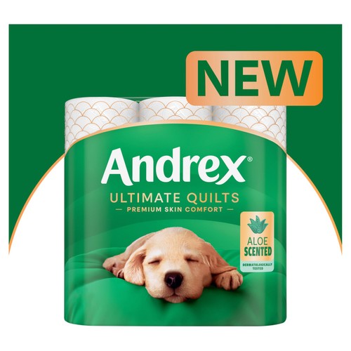 Andrex Ultimate Quilts Aloe Scented Toilet Roll 9 Rolls thumbnail 2
