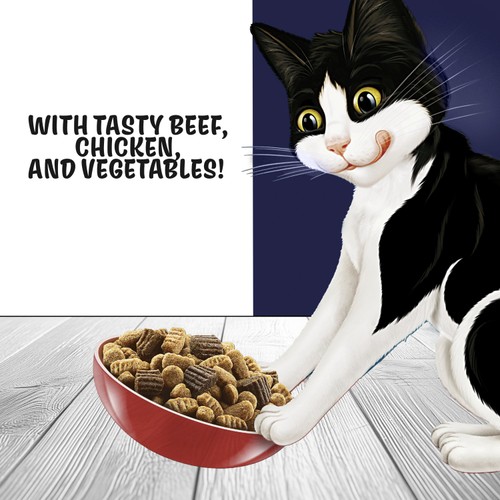Felix Doubly Delicious Beef Chicken & Vegetables Dry Cat Food thumbnail 3