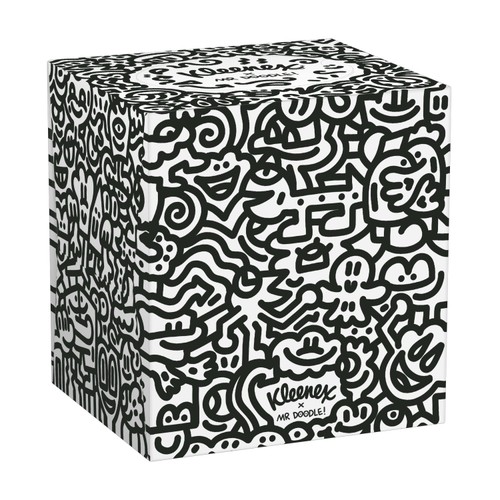 Kleenex Tissues Mr Doodle Design Cube Limited Edition 48 Tissues per box thumbnail 4