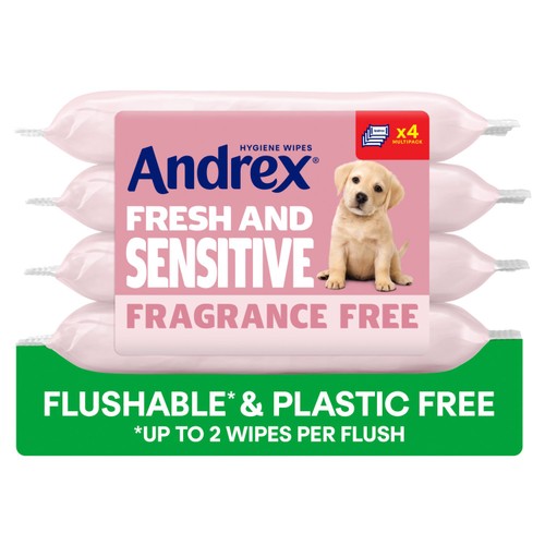 Andrex Fresh & Sensitive Hygiene Wipes 4 x 36