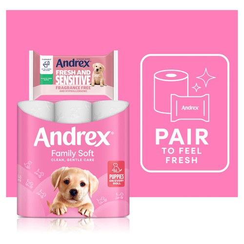 Andrex Fresh & Sensitive Hygiene Wipes thumbnail 3
