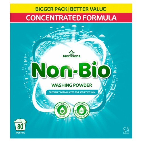Morrisons Non Bio Laundry Powder 80 Washes 