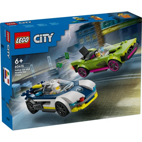 Lego City Police Car And Muscle Car Chase