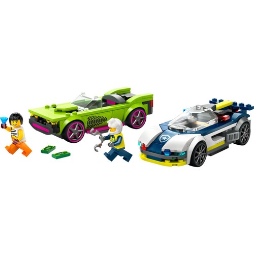 Lego City Police Car And Muscle Car Chase thumbnail 3