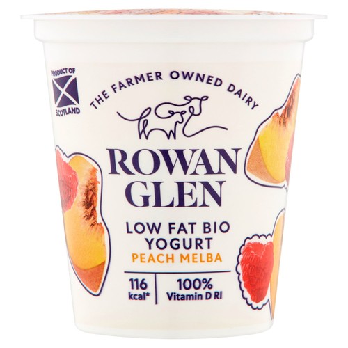 Rowan Glen Low Fat Bio Peach Melba Yogurt 