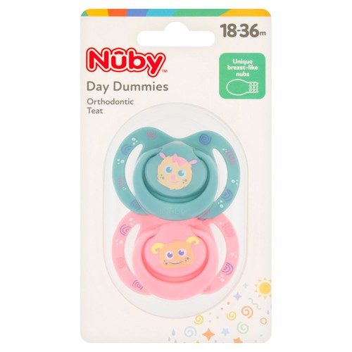 Nuby Mixed Colour Day Soothers 18-36 Month 