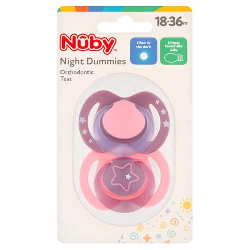 Nuby Night Girl Soothers 18-36 Month 