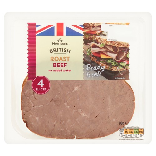 Morrisons British Roast Beef Slices 90g