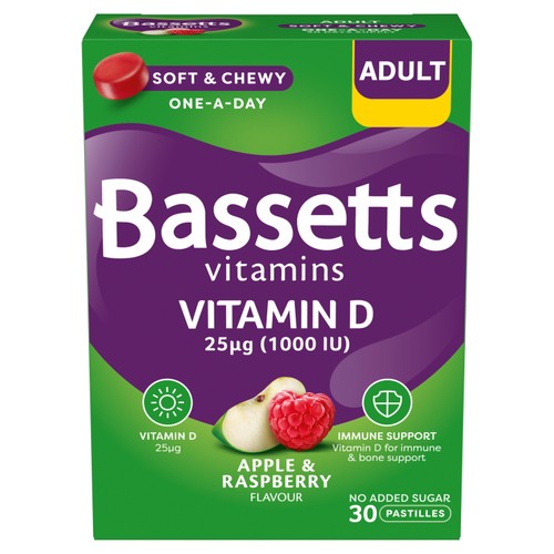 Bassetts Adult Vitamin D Apple & Raspberry 30s thumbnail 2