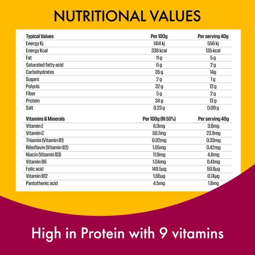 Fulfil Protein + Vitamin Bar Milk Chocolate Brownie 40g thumbnail 4