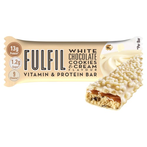 Fulfil Protein + Vitamin Bar White Chocolate Cookies & Cream 40g