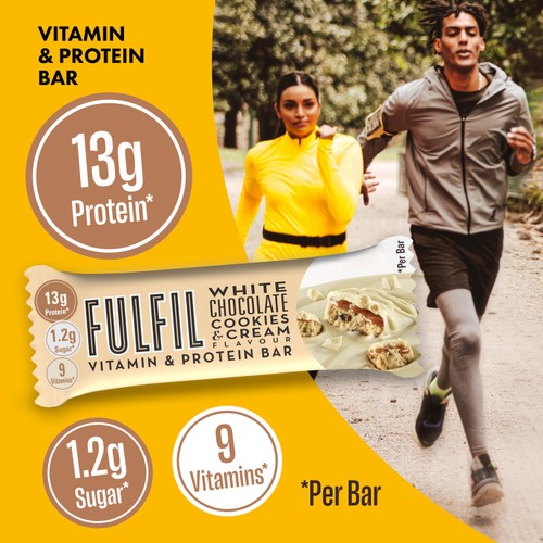 Fulfil Protein + Vitamin Bar White Chocolate Cookies & Cream 40g thumbnail 4