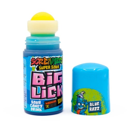 Zed Candy Screamers Blue Razz Big Lick Sour Candy Roller  thumbnail 2