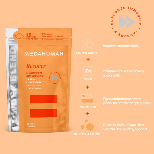 MEDAHUMAN Recover Mushroom Superblend Powder thumbnail 4