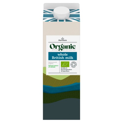 Morrisons Organic Whole Milk   1L