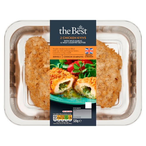 Morrisons British The Best 2 Chicken Kyivs With GarlicButter 320g