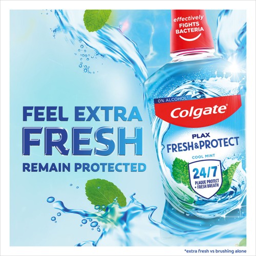 Colgate Plax Cool Mint Mouthwash Alcohol Free 1L thumbnail 2