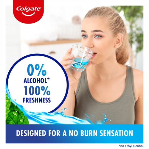 Colgate Plax Cool Mint Mouthwash Alcohol Free 1L thumbnail 3
