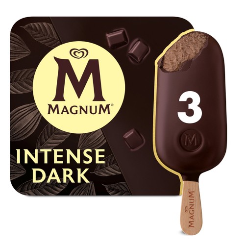 Magnum Collection Intense Dark Chocolate Ice Cream Sticks 3 x 100ml