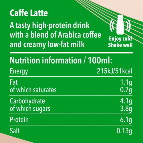 Starbucks Protein Drink With Coffee Caffe Latte 330ml thumbnail 3