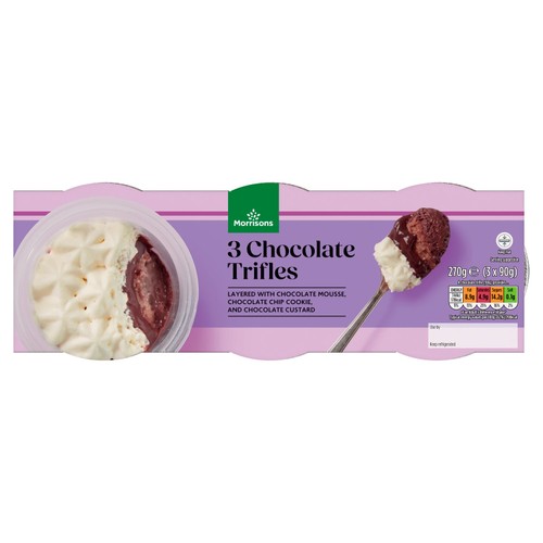 Morrisons Chocolate Trifles 3 x 90g