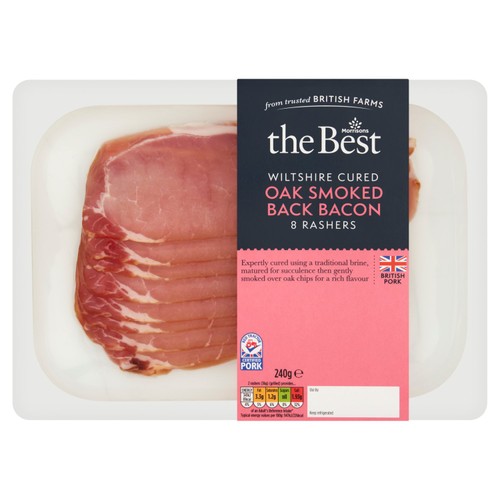 Morrisons The Best Wiltshire Cured 8 Oak Smoked Back Bacon 