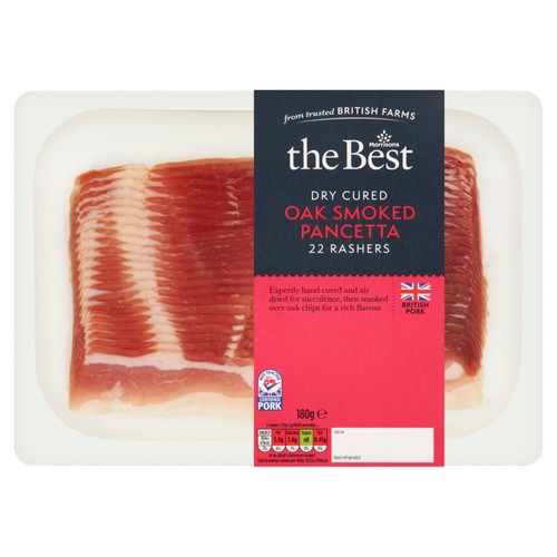 Morrisons The Best Oak Smoked Dry Cured Pancetta Thin Slice 