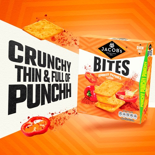 Jacob's Bites Smoked Paprika Crackers thumbnail 3