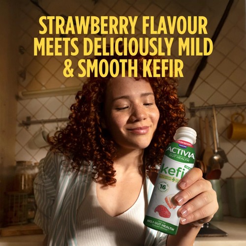 Activia Kefir Strawberry Gut Health Yoghurt Drink thumbnail 4