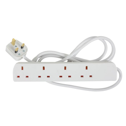 Morrisons 13 Amp 4 Gang Extension Lead 2m