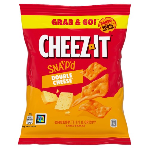 Cheez-It Snap'd Double Cheese Snack Bag   40g thumbnail 2