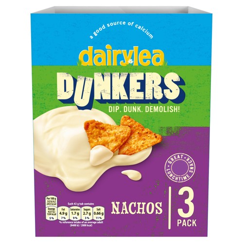 Dairylea Dunkers Nachos Cheese Snack 3x43g thumbnail 2